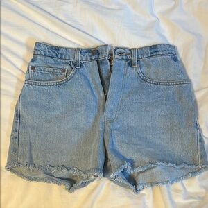 Levi's Blue Jean Shorts High-Waisted Cut-Off Style